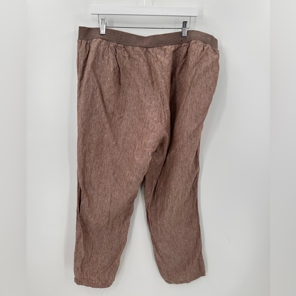 J. Jill Brown Linen Pants Plus Size 2X - Picture 5 of 5